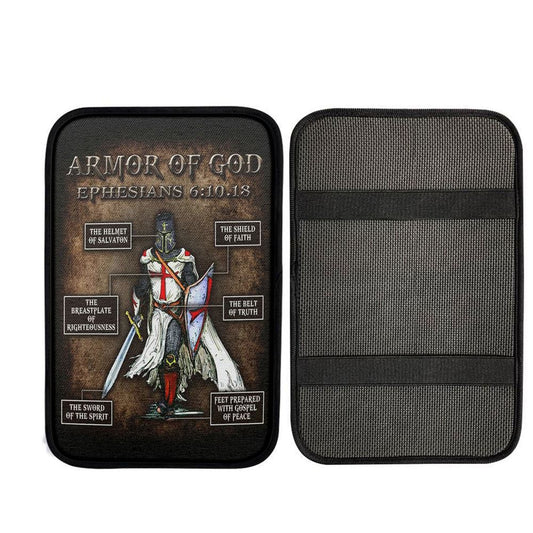 Armor Of God Car Center Console Cover, Christian Car Interior Accessories