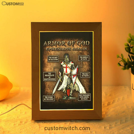 Armor Of God Frame Lamp Art - Christian Home Decor - Religious Art