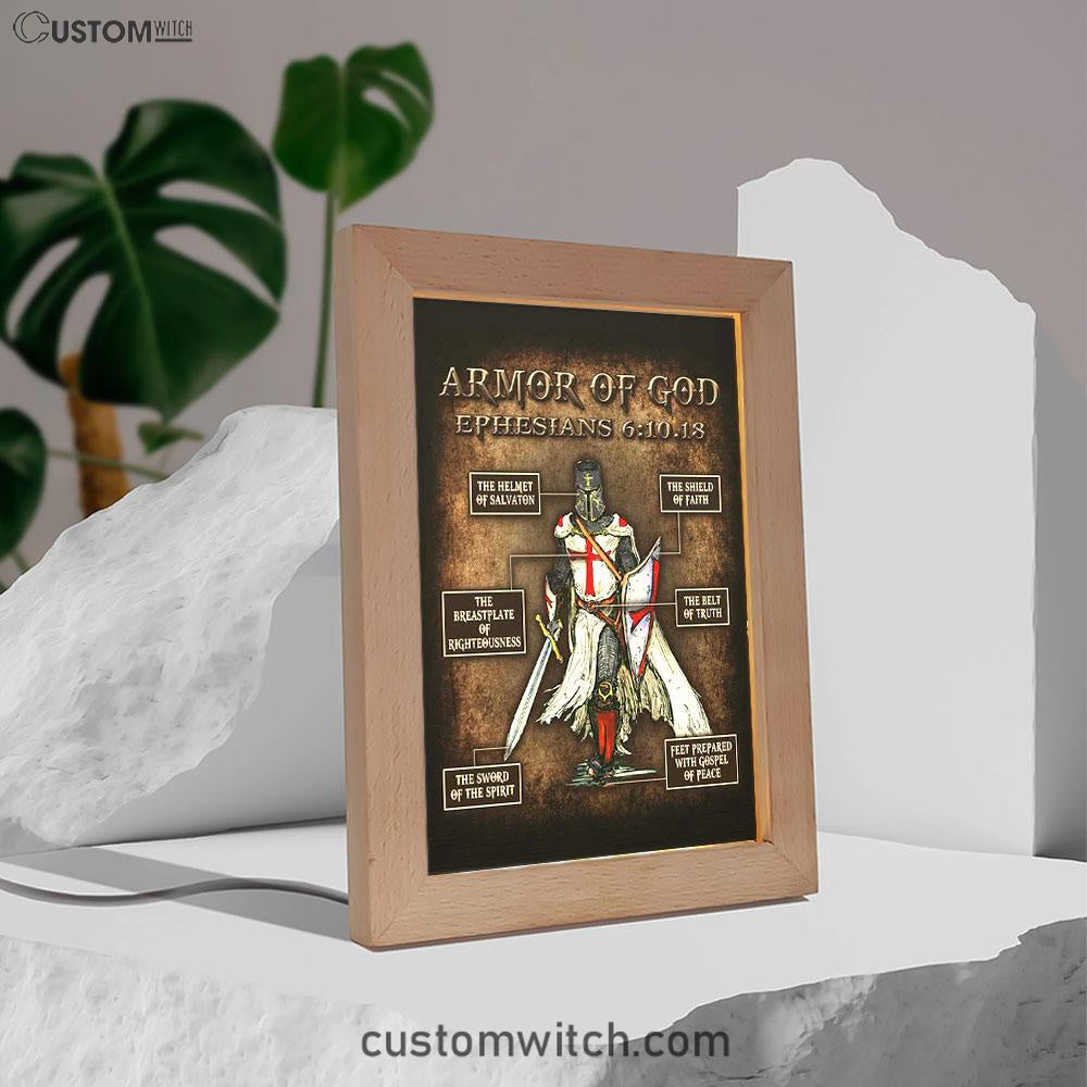 Armor Of God Frame Lamp Art - Christian Home Decor - Religious Art