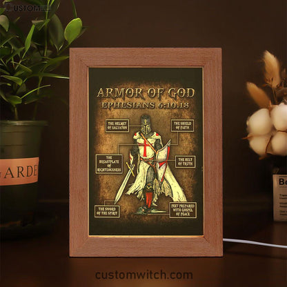 Armor Of God Frame Lamp Art - Christian Home Decor - Religious Art
