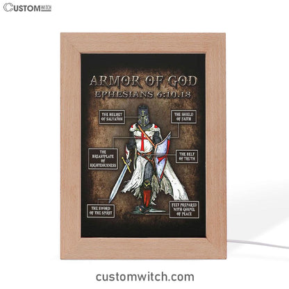 Armor Of God Frame Lamp Art - Christian Home Decor - Religious Art