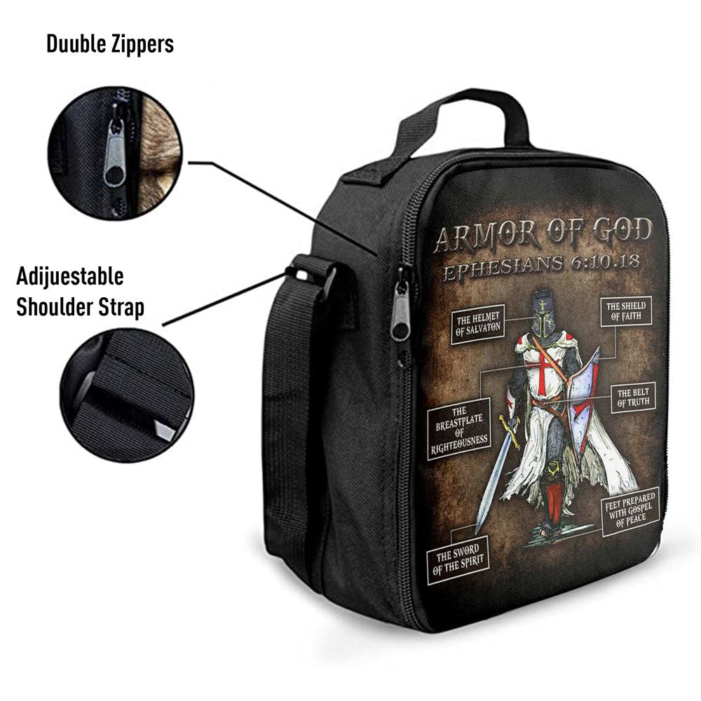 Armor Of God Lunch Bag, Christian Lunch Bag For School, Picnic, Religious Lunch Bag