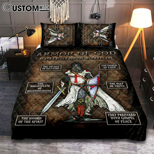 Armor Of God Quilt Bedding Set Bedroom - Christian Home Decor - Religious Art