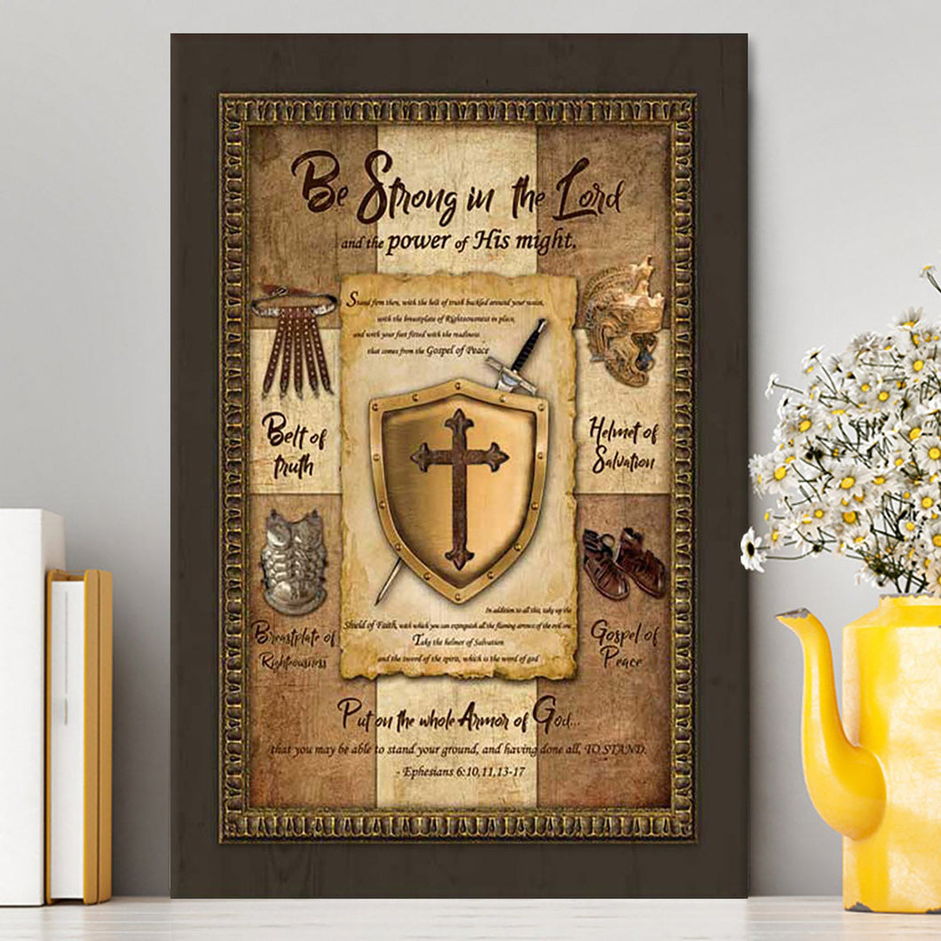 Armor Of God Shield Of Faith Canvas - Be Strong In The Lord And The Power Of His Might Canvas Wall Art - Christian Canvas Prints