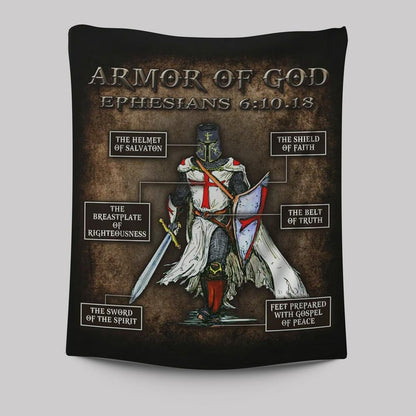 Armor Of God Tapestry Wall Art -  Christian Indoor Wall Tapestries - Religious Art