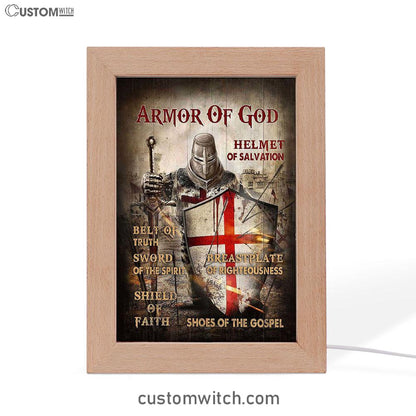 Armor Of God Warrior Frame Lamp Art - Christian Art - Bible Verse Art - Religious Home Decor