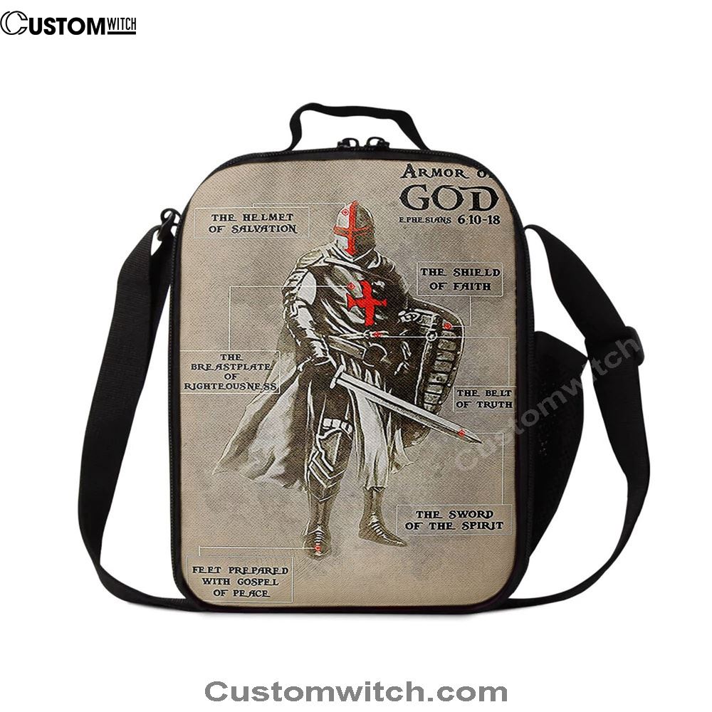 Armor Of God Warrior Jesus Faith Christian Lunch Bag, Christian Lunch Bag For School, Picnic, Religious Lunch Bag