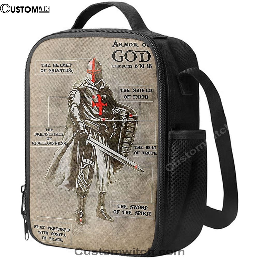 Armor Of God Warrior Jesus Faith Christian Lunch Bag, Christian Lunch Bag For School, Picnic, Religious Lunch Bag