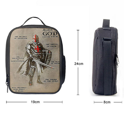 Armor Of God Warrior Jesus Faith Christian Lunch Bag, Christian Lunch Bag For School, Picnic, Religious Lunch Bag