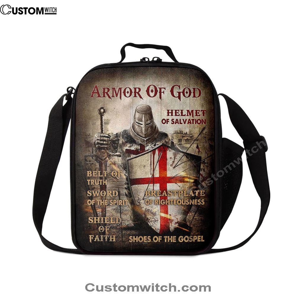 Armor Of God Warrior Lunch Bag, Christian Lunch Bag For School, Picnic, Religious Lunch Bag