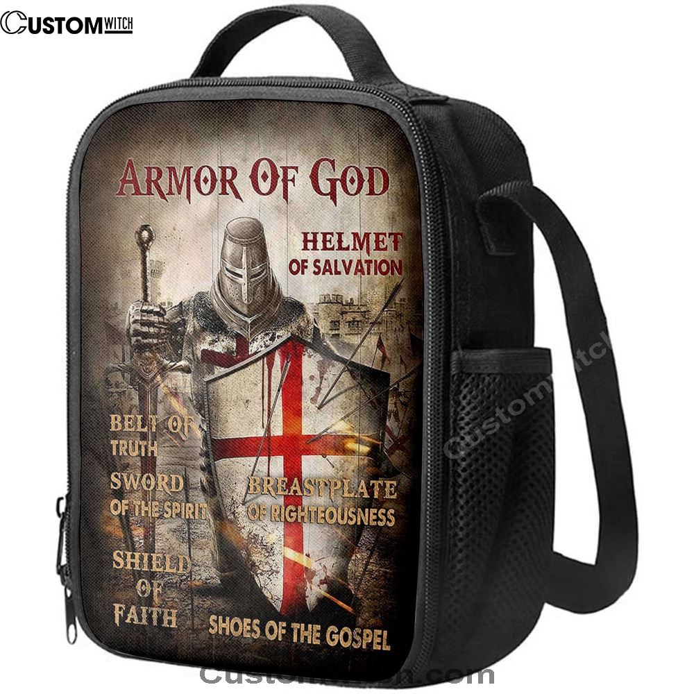 Armor Of God Warrior Lunch Bag, Christian Lunch Bag For School, Picnic, Religious Lunch Bag