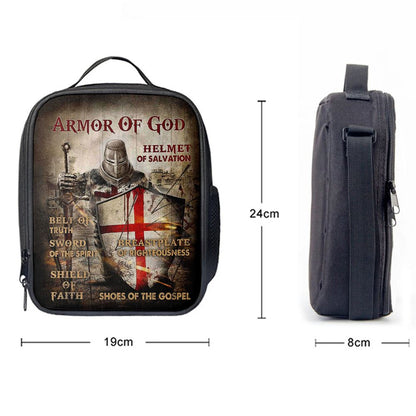 Armor Of God Warrior Lunch Bag, Christian Lunch Bag For School, Picnic, Religious Lunch Bag