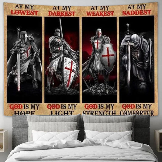 Armor Of God Warrior Of God Tapestry Art - Christian Wall Art - Religious Wall Decor