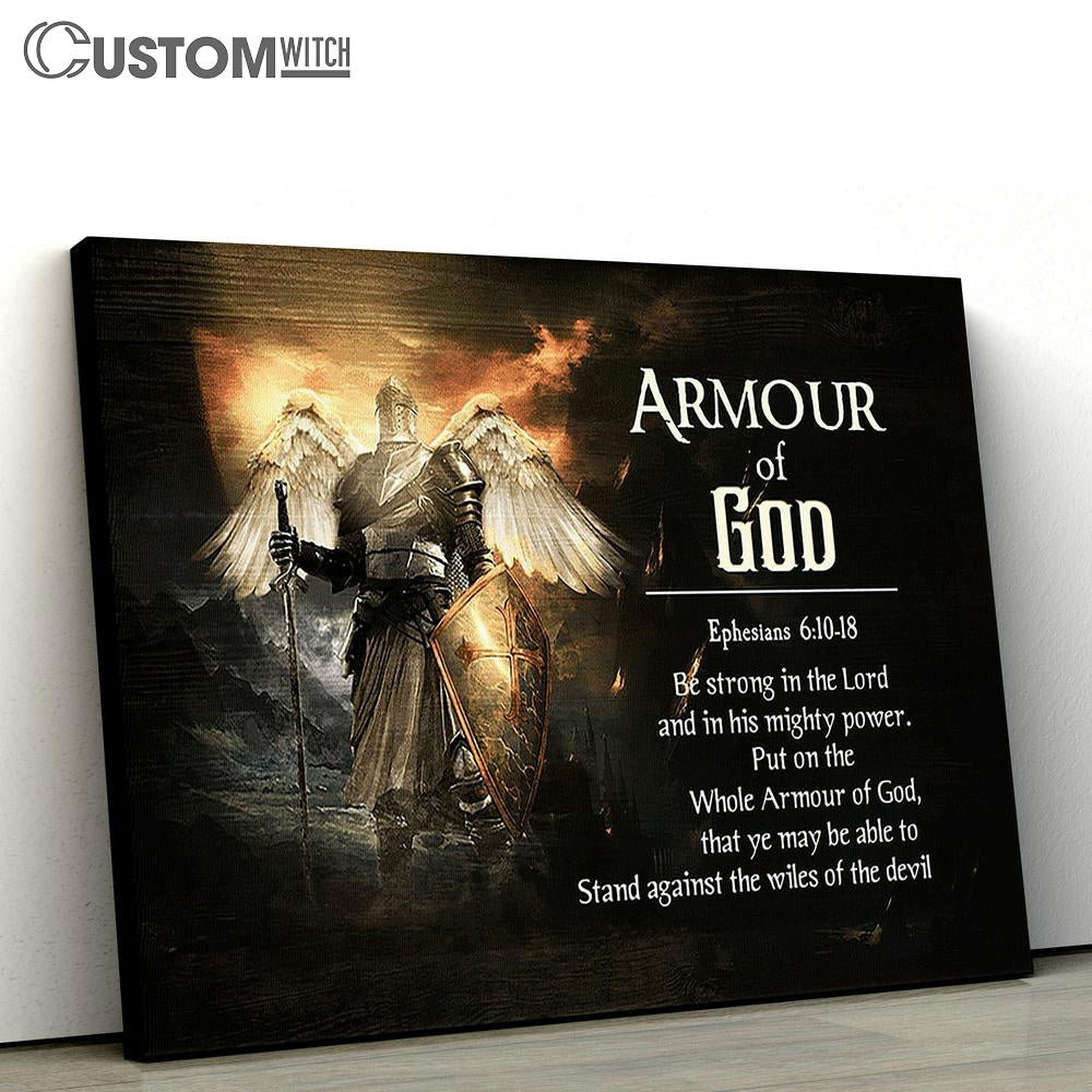 Armour of God The knight with wings Canvas Wall Art - Bible Verse Canvas - Religious Prints
