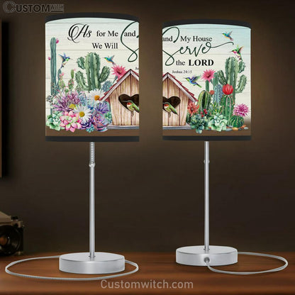 As For Me And My House Table Lamb Gift - Hummingbird - Christian Bedroom Decor