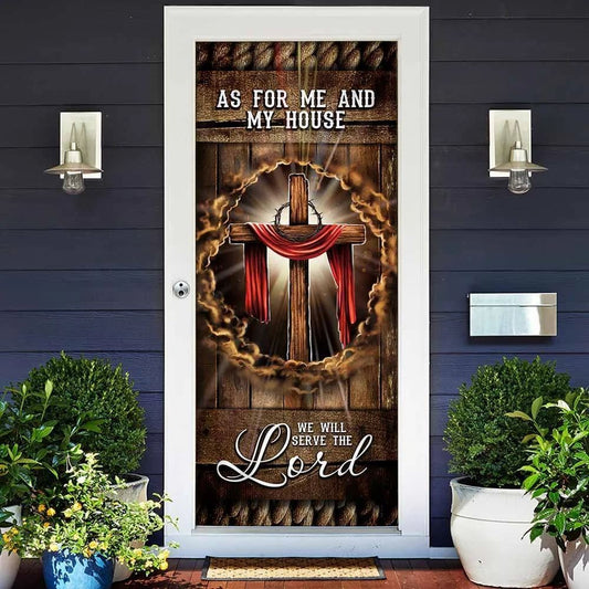 As For Me And My House Door Cover, We Will Serve The Lord Door Cover, Christian Door Decor, Door Christian Church, Christian Door Plaques