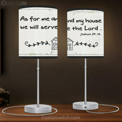 As For Me And My House We Will Serve The Lord Rustic Farmhouse Table Lamb Print - Inspirational Table Lamb Art - Scripture Lamb Gift