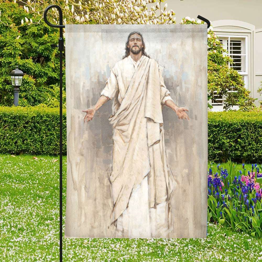 Ascension Dan Wilson, Jesus Flag, Christian's Flag, Garden Decor, Garden Flag, Welcome Garden Flags, Christian Flag, Scripture Flag, Garden Banner
