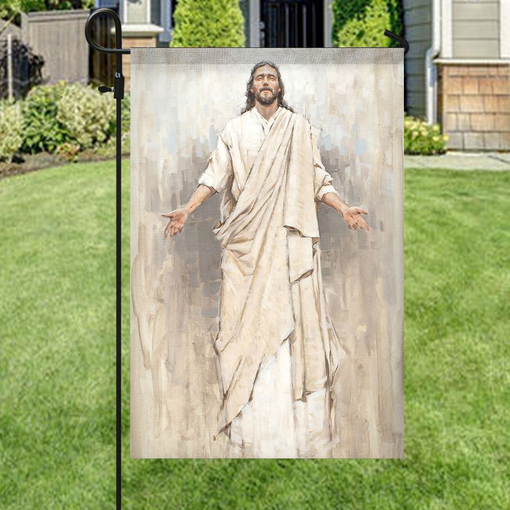 Ascension Dan Wilson, Jesus Flag, Christian's Flag, Garden Decor, Garden Flag, Welcome Garden Flags, Christian Flag, Scripture Flag, Garden Banner