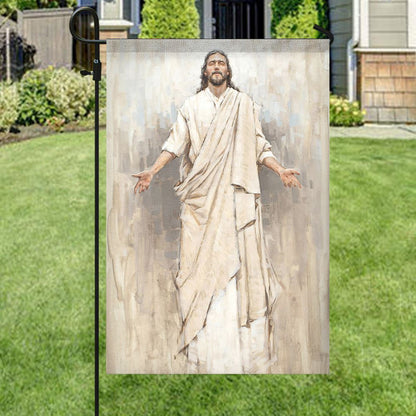 Ascension Dan Wilson, Jesus Flag, Christian's Flag, Garden Decor, Garden Flag, Welcome Garden Flags, Christian Flag, Scripture Flag, Garden Banner