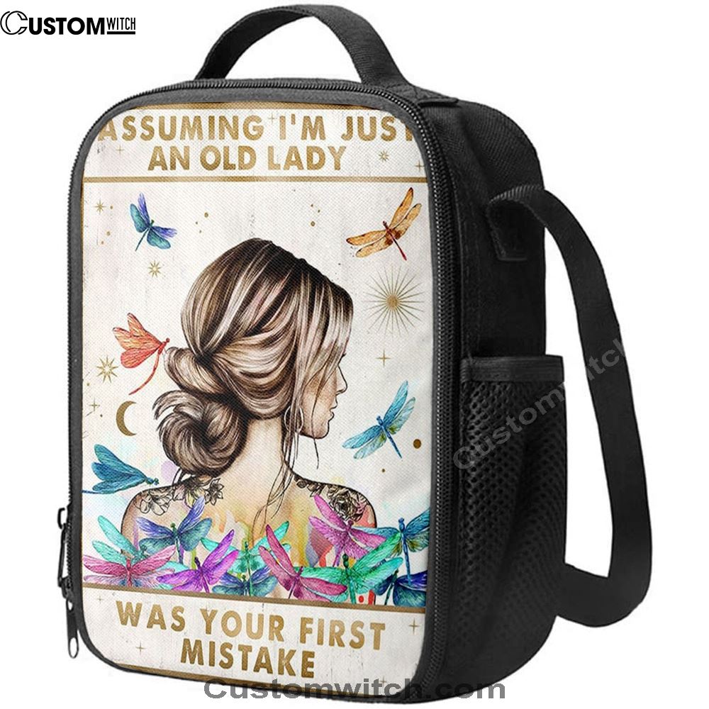 Assuming I'M Just An Old Lady Lunch Bag, Bohochic Lunch Bag, 40Th 50Th 60Th 70Th Birthday Gift For Women Bff, Grandmother Gift