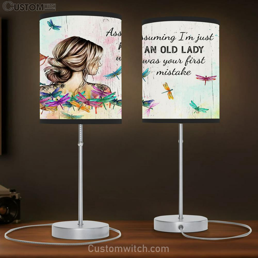 Assuming I'm Just An Old Lady Table Lamb Gift - 40th 50th 60th 70th Birthday Gifts for Women
