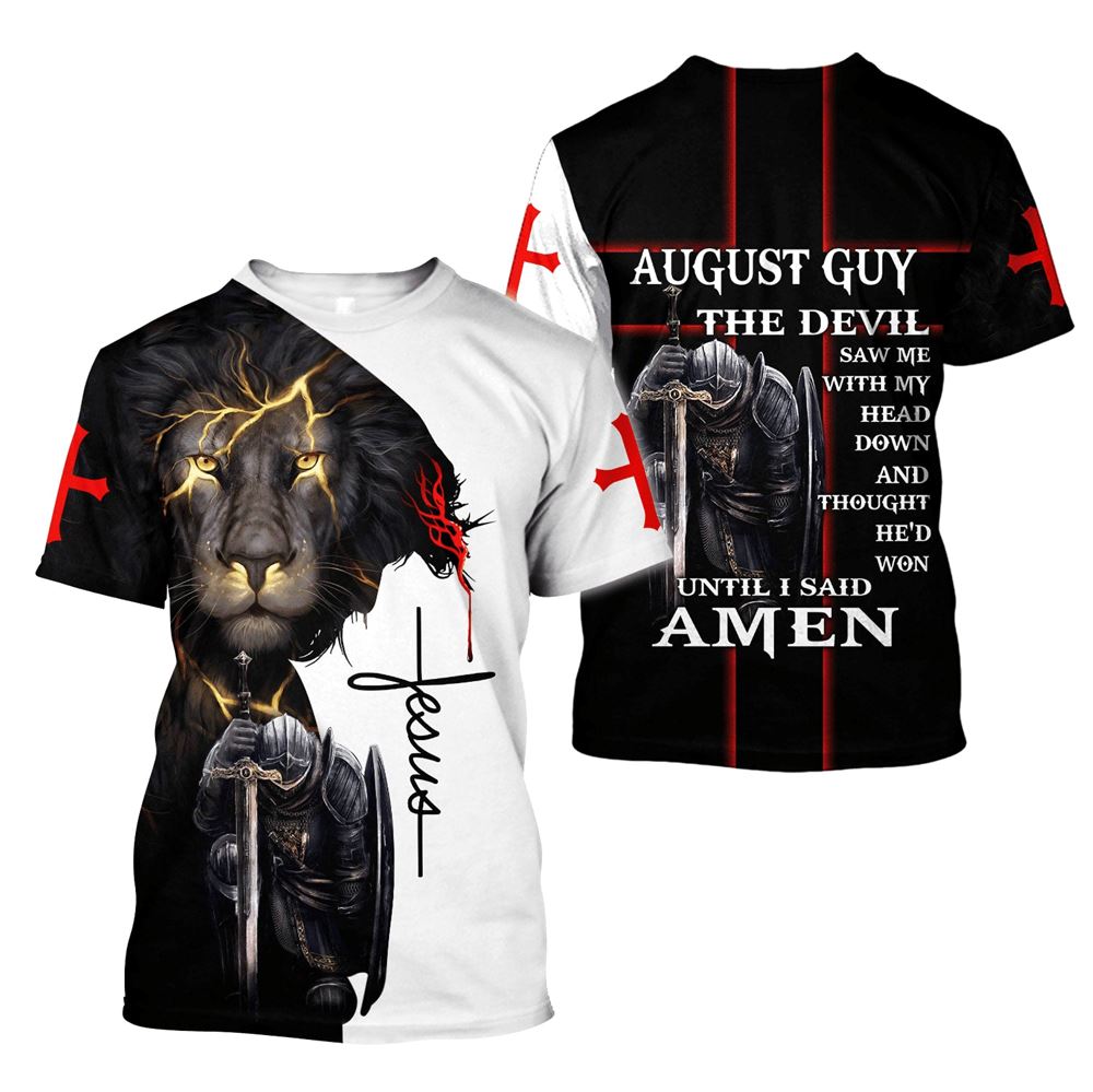 August Guy Jesus All Over Print 3D T-Shirt, Gift For Christian, Jesus Shirt