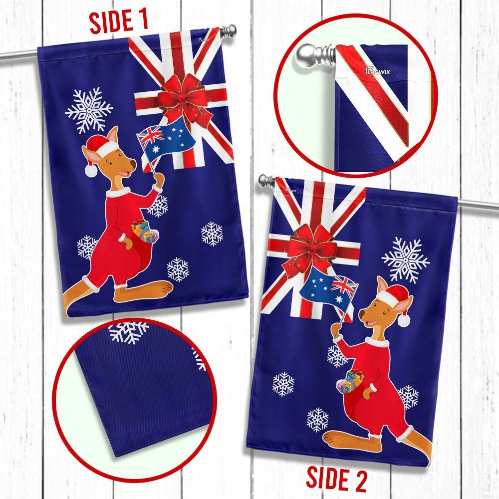 Australia Christmas Kangaroo Claus Merry Christmas Flag, Christmas Garden Flag, Home Decor Accessories, Christmas Outdoor Decor Ideas