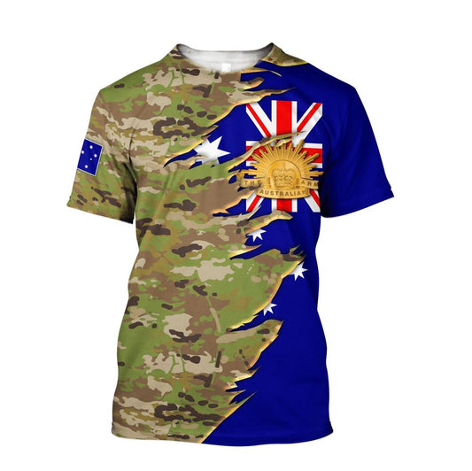 Australian Veteran Jesuss All Over Print 3D T-Shirt, Gift For Christian, Jesus Shirt