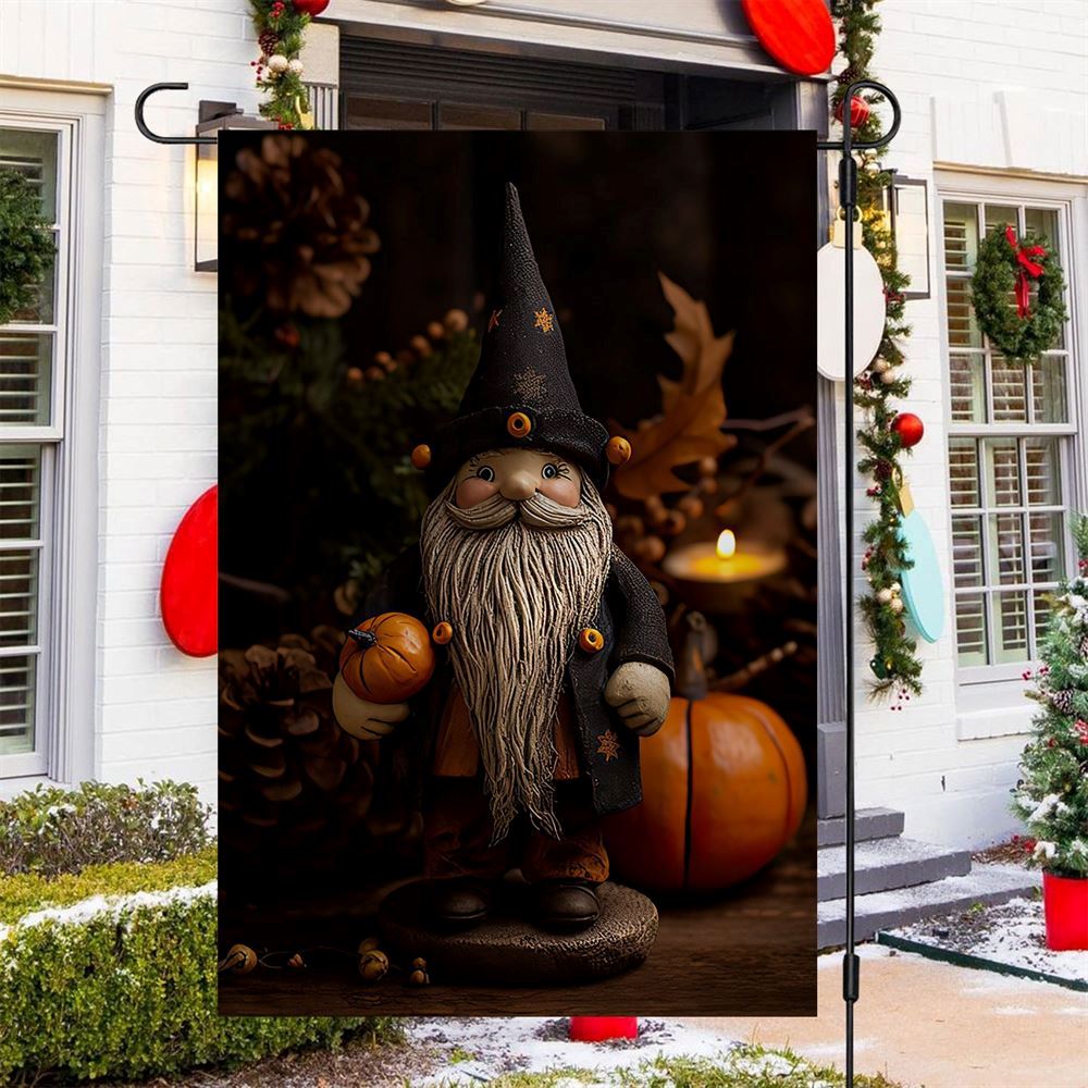 Autumn Gnome's Festive Feast Flag, Christmas Garden Flag, Home Decor Accessories, Christmas Outdoor Decor Ideas