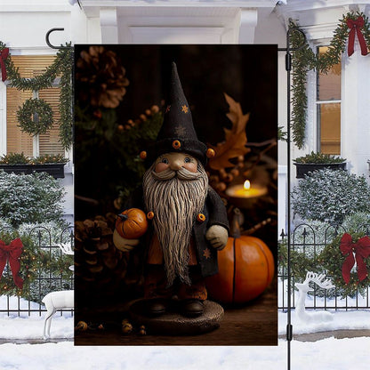Autumn Gnome's Festive Feast Flag, Christmas Garden Flag, Home Decor Accessories, Christmas Outdoor Decor Ideas