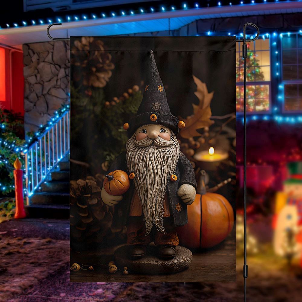 Autumn Gnome's Festive Feast Flag, Christmas Garden Flag, Home Decor Accessories, Christmas Outdoor Decor Ideas
