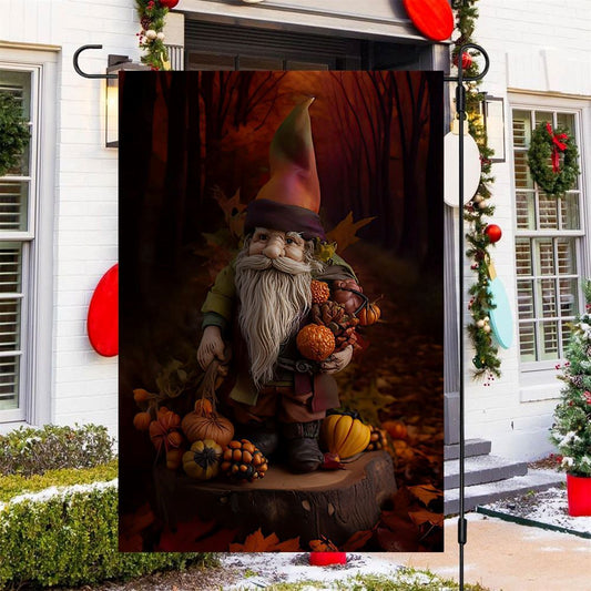 Autumn Gnome's Harvest Celebration Flag, Christmas Garden Flag, Home Decor Accessories, Christmas Outdoor Decor Ideas