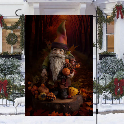 Autumn Gnome's Harvest Celebration Flag, Christmas Garden Flag, Home Decor Accessories, Christmas Outdoor Decor Ideas