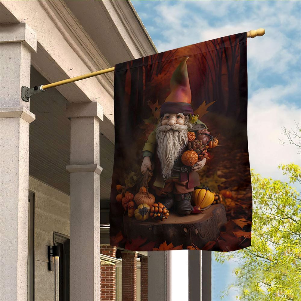 Autumn Gnome's Harvest Celebration Flag, Christmas Garden Flag, Home Decor Accessories, Christmas Outdoor Decor Ideas