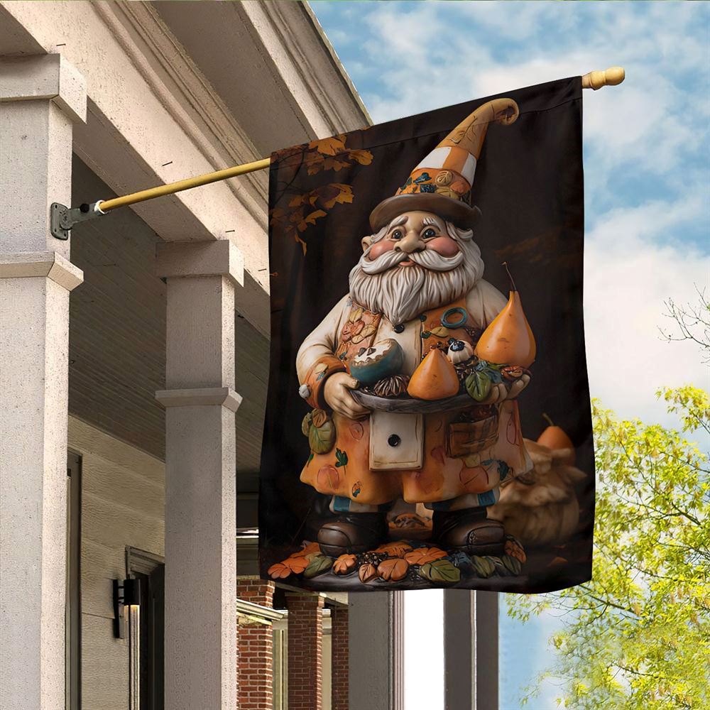 Autumn's Keeper The Enchanted Garden Gnome Flag, Christmas Garden Flag, Home Decor Accessories, Christmas Outdoor Decor Ideas