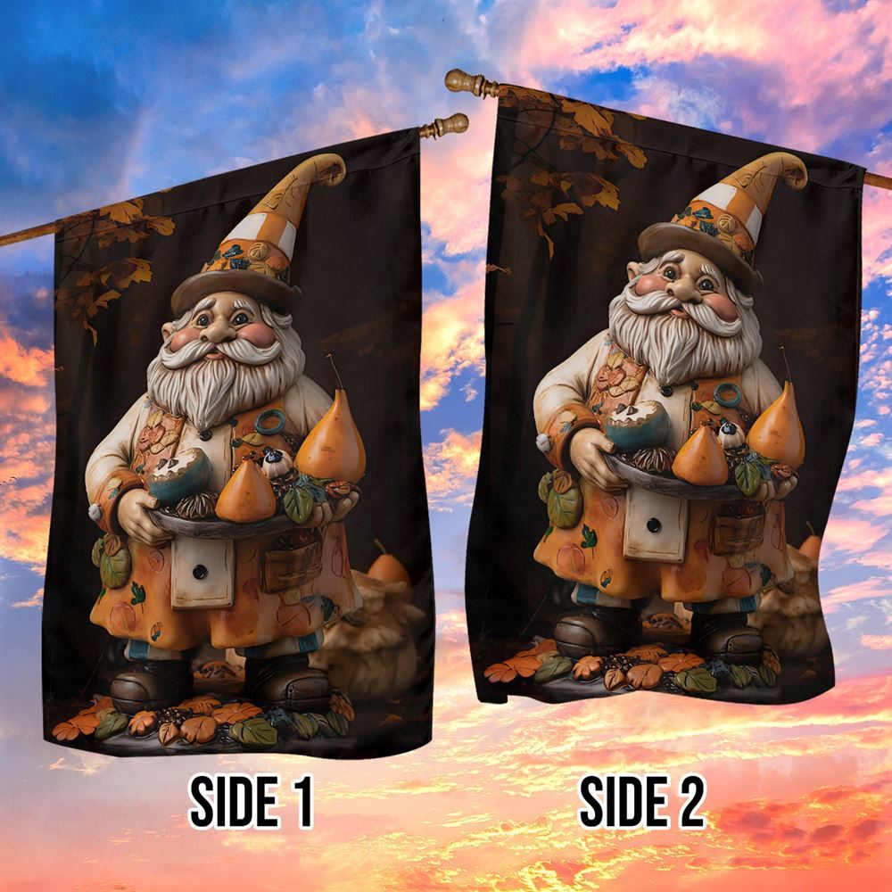 Autumn's Keeper The Enchanted Garden Gnome Flag, Christmas Garden Flag, Home Decor Accessories, Christmas Outdoor Decor Ideas