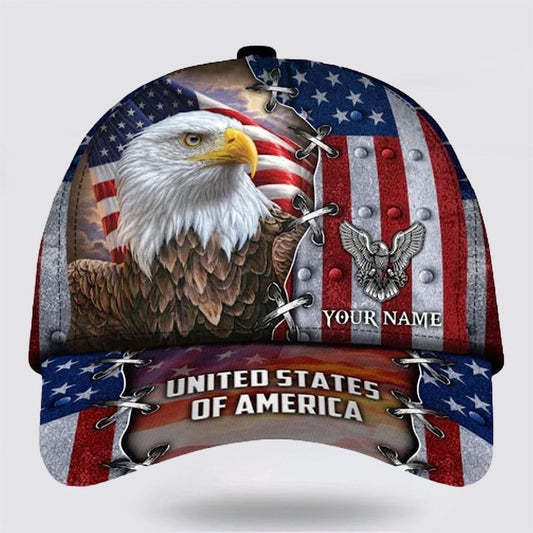 Bald Eagle United States Of America Baseball Cap, Christian Baseball Cap, Religious Cap, Jesus Gift, Jesus Hat