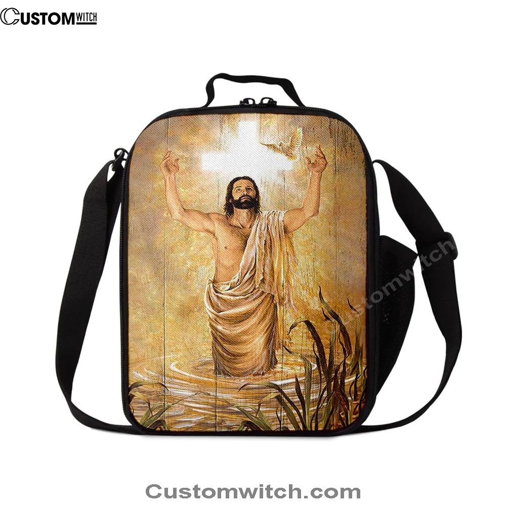 Baptism Of Jesus Dove Lunch Bag, Christian Lunch Bag For School, Picnic, Religious Lunch Bag