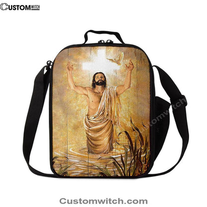 Baptism Of Jesus Dove Lunch Bag, Christian Lunch Bag For School, Picnic, Religious Lunch Bag