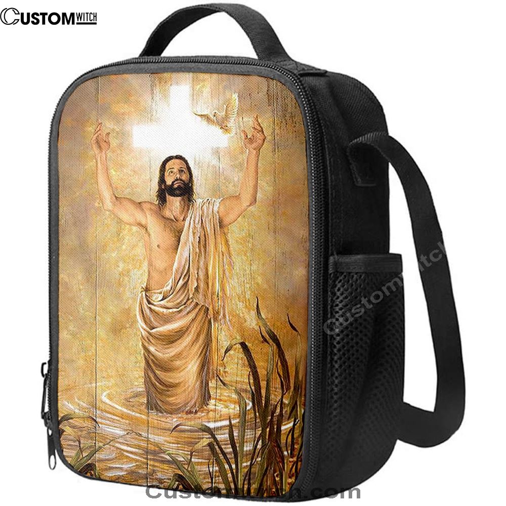 Baptism Of Jesus Dove Lunch Bag, Christian Lunch Bag For School, Picnic, Religious Lunch Bag