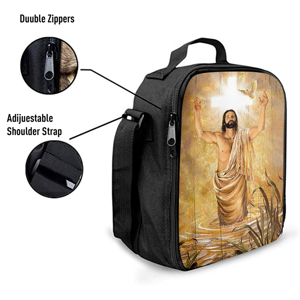 Baptism Of Jesus Dove Lunch Bag, Christian Lunch Bag For School, Picnic, Religious Lunch Bag