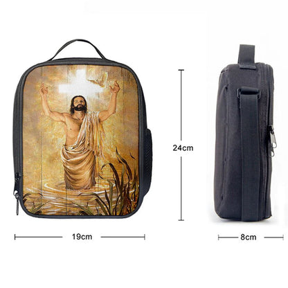 Baptism Of Jesus Dove Lunch Bag, Christian Lunch Bag For School, Picnic, Religious Lunch Bag