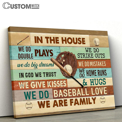 Baseball We Are Family Canvas Wall Art - Bible Verse Canvas - Religious Prints