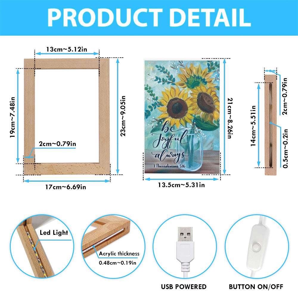 Be Joyful Always 1 Thessalonians 516 Bible Verse Decor Art - Bible Verse Decor - Scripture Art