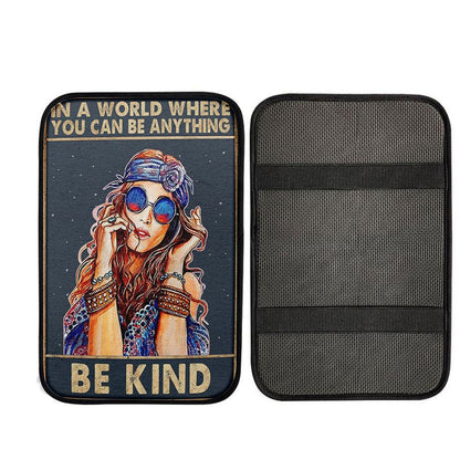 Be Kind Car Armrest Pad - Boho - Hippie Room - Bohemian, Christian Auto Armrest Cover