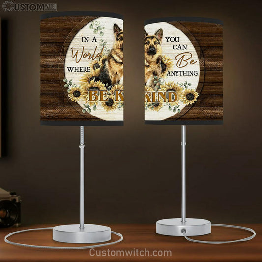 Be Kind Lovely Sunflower German Shepherd Lover Lamb Gift Table Lamb - Christian Lamb Gift - Religious Art