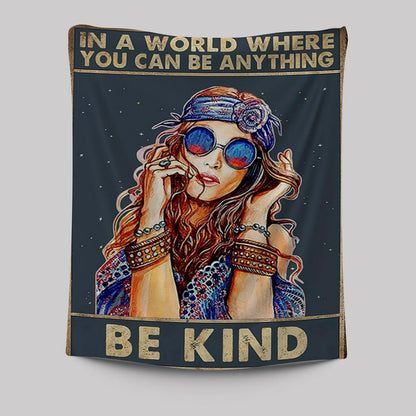 Be Kind Tapestry Wall Decor - Boho Wall Decor - Hippie Room Decor - Bohemian Wall Decor
