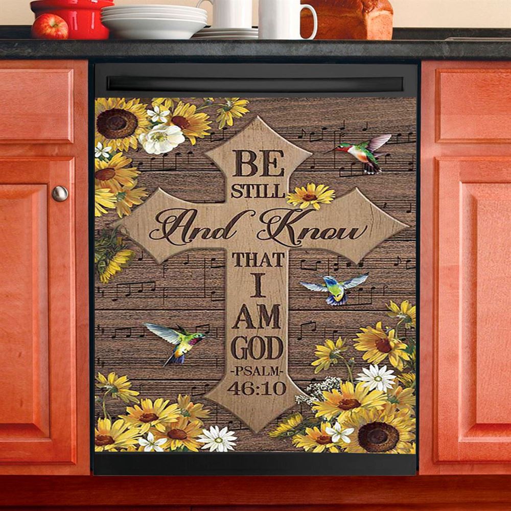 Be Still And Know That I Am God Dishwasher Cover, Lion Of Judah Butterfly Dishwasher Magnet Cover, Christian Kitchen Decor