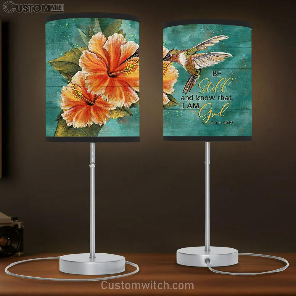 Be Still And Know That I Am God Gladiolus Flower, Hummingbird Lamb Gift Table Lamb - Christian Lamb Gift - Religious Art